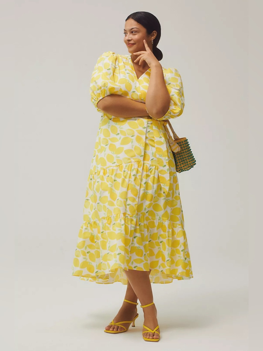 Hutch Tiered Wrap Midi Dress